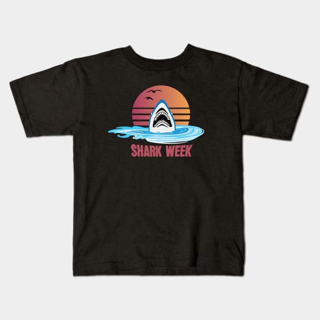 Shark Week Kids T-Shirt by ThyShirtProject - Affiliate